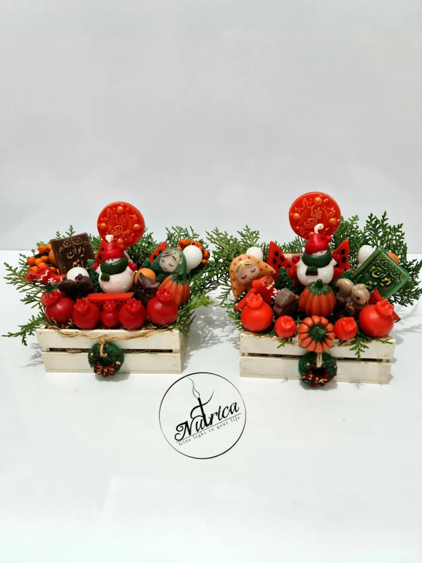 جعبه چوبی پاییزی