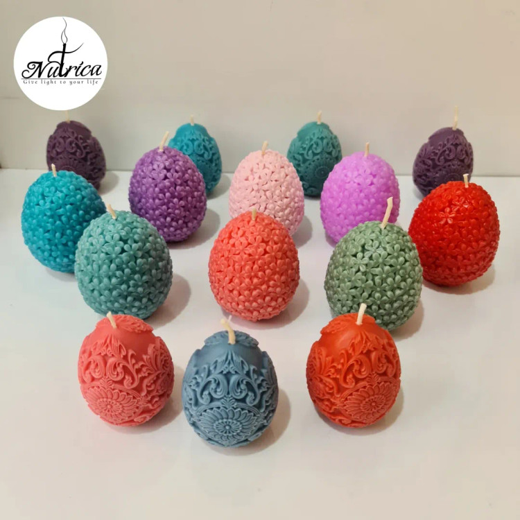 شمع تخم مرغ نوروز بزرگ ۸و۶ سانتیمتر