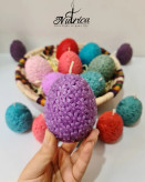 شمع تخم مرغ نوروز بزرگ ۸و۶ سانتیمتر