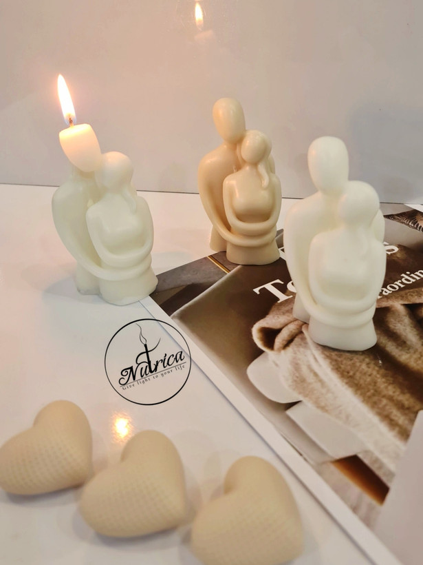 شمع همدم عاشقانه (ارتفاع ۱۰cm قطر ۴.۵cm)