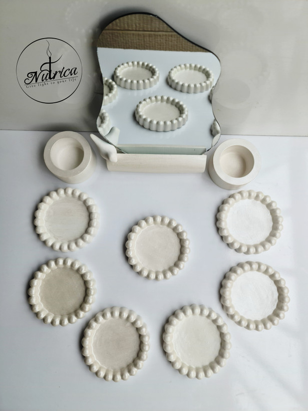 هفتسین طرح مروارید سنگ مصنوعی شمعدونی فانوسی