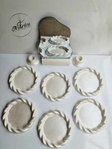 هفتسین طرح طنابی سنگ مصنوعی شمعدونی قلمی