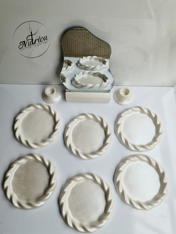 هفتسین طرح طنابی سنگ مصنوعی شمعدونی قلمی