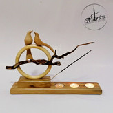 جاشمعی و جاعودی چوبی طرح حلقه پرنده